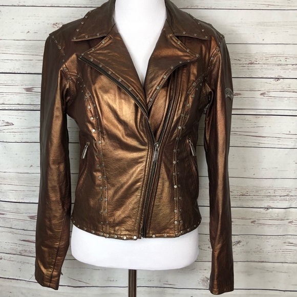 Harley-Davidson Jackets & Blazers - Harley Davidson Sexy Vixen Copper Leather Jacket